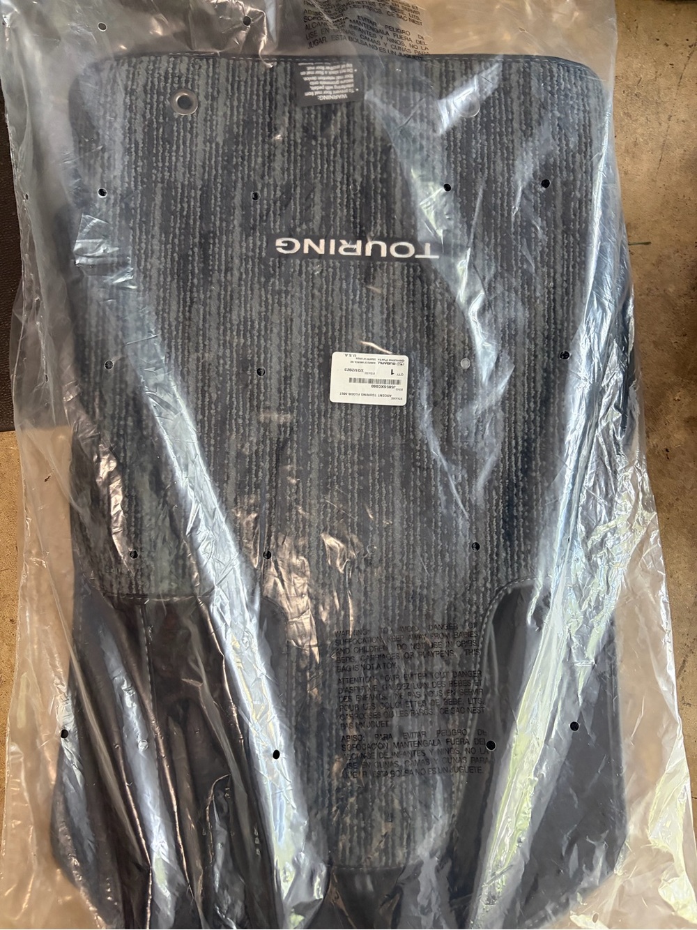 Subaru Ascent Touring Gray Car Floor Mat - Textured Stripe Design - Picture 1 of 3